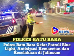 Polres Batu Bara Gelar Patroli Blue Light, Antisipasi Kemacetan dan Kecelakaan di Jalinsum