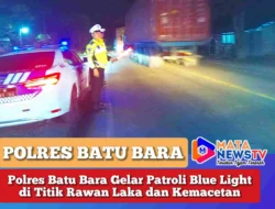 Polres Batu Bara Gelar Patroli Blue Light di Titik Rawan Laka dan Kemacetan