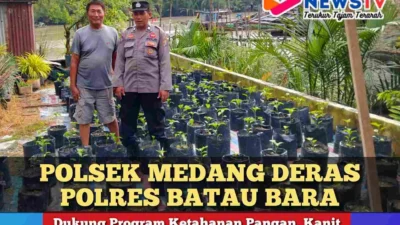 Dukung Program Ketahanan Pangan, Kanit Binmas Polsek Medang Deras Ajak Warga Manfaatkan Pekarangan