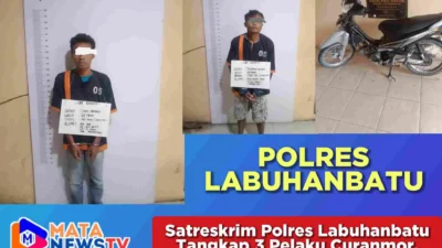 Dua Pelaku Curanmor dan Satu Penadah Diciduk Satreskrim Polres Labuhanbatu, Ini Kronologinya