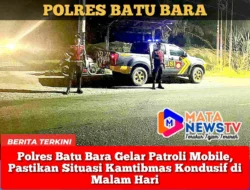 Polres Batu Bara Gelar Patroli Mobile, Pastikan Situasi Kamtibmas Kondusif di Malam Hari