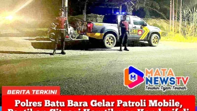 Polres Batu Bara Gelar Patroli Mobile, Pastikan Situasi Kamtibmas Kondusif di Malam Hari