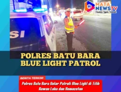 Polres Batu Bara Gelar Patroli Blue Light di Titik Rawan Laka dan Kemacetan