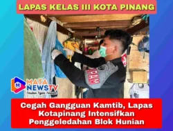 Cegah Gangguan Kamtib, Lapas Kotapinang Intensifkan Penggeledahan Blok Hunian