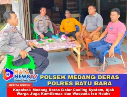 Kapolsek Medang Deras Gelar Cooling System, Ajak Warga Jaga Kamtibmas dan Waspada Isu Hoaks