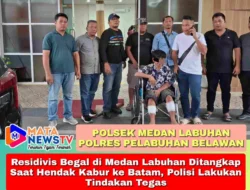 Residivis Begal di Medan Labuhan Ditangkap Saat Hendak Kabur ke Batam, Polisi Lakukan Tindakan Tegas