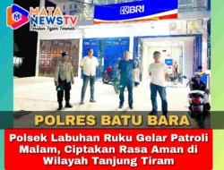 Polsek Labuhan Ruku Gelar Patroli Malam, Ciptakan Rasa Aman di Wilayah Tanjung Tiram