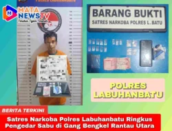 Satres Narkoba Polres Labuhanbatu Ringkus Pengedar Sabu di Gang Bengkel Rantau Utara
