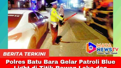 Polres Batu Bara Gelar Patroli Blue Light di Titik Rawan Laka dan Kemacetan