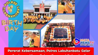 Pererat Kebersamaan, Polres Labuhanbatu Gelar Syukuran Ulang Tahun Personel Bulan April