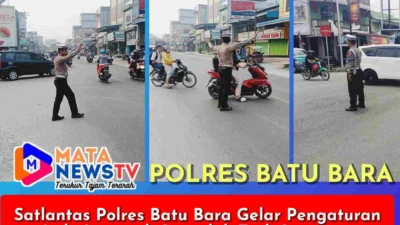 Satlantas Polres Batu Bara Gelar Pengaturan Lalu Lintas di Sejumlah Titik Strategis