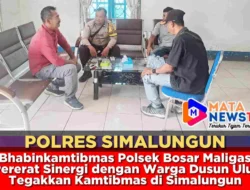Bhabinkamtibmas Polsek Bosar Maligas Pererat Sinergi dengan Warga Dusun Ulu, Tegakkan Kamtibmas di Simalungun
