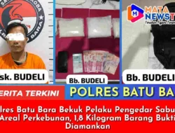 Polres Batu Bara Bekuk Pelaku Pengedar Sabu di Areal Perkebunan, 1,8 Kilogram Barang Bukti Diamankan
