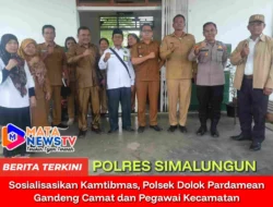 Sosialisasikan Kamtibmas, Polsek Dolok Pardamean Gandeng Camat dan Pegawai Kecamatan