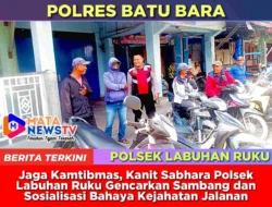 Jaga Kamtibmas, Kanit Sabhara Polsek Labuhan Ruku Gencarkan Sambang dan Sosialisasi Bahaya Kejahatan Jalanan