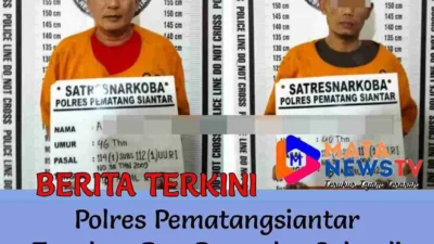 Polres Pematangsiantar Tangkap Dua Pengedar Sabu di Tanjung Tongah, 6,35 Gram Barang Bukti Diamankan