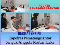 Kapolres Pematangsiantar Jenguk Anggota Korban Laka Lantas