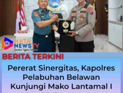 Pererat Sinergitas, Kapolres Pelabuhan Belawan Kunjungi Mako Lantamal I Belawan