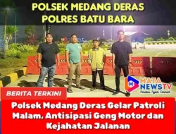 Polsek Medang Deras Gelar Patroli Malam, Antisipasi Geng Motor dan Kejahatan Jalanan