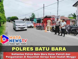 Satlantas Polres Batu Bara Gelar Patroli dan Pengamanan di Sejumlah Gereja Saat Ibadah Minggu