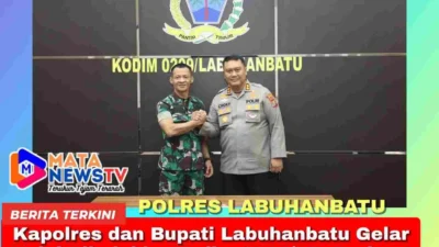 Kapolres dan Bupati Labuhanbatu Gelar Halal Bihalal ke Kodim 0209/LB, Perkuat Sinergi TNI-Polri-Pemkab