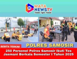 250 Personel Polres Samosir Ikuti Tes Jasmani Berkala Semester I Tahun 2025