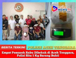 Empat Pemasok Sabu Dibekuk di Aceh Tenggara, Polisi Sita 1 Kg Barang Bukti