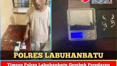Timsus Polres Labuhanbatu Gerebek Peredaran Narkoba di Perbatasan Labuhanbatu–Labusel, 2,46 Gram Sabu Diamankan