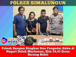 Polsek Bangun Ringkus Dua Pengedar Sabu di Nagori Dolok Marlawan, Sita 54,41 Gram Barang Bukti