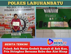 Polsek Aek Natas Grebek Rumah di Aek Kuo, Pria Diringkus Bersama Sabu dan Alat Hisap