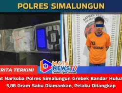 Sat Narkoba Polres Simalungun Grebek Bandar Huluan, 5,88 Gram Sabu Diamankan, Pelaku Ditangkap