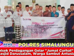 Polsek Perdagangan Gelar “Jumat Curhat” di Masjid Darussalam, Warga Sambut Antusias