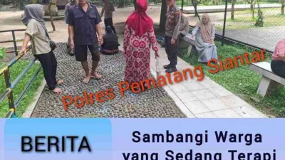 Sat Binmas Polres Pematangsiantar Sambangi Warga yang Sedang Terapi Kesehatan