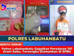 Polres Labuhanbatu Gagalkan Peredaran 101 Gram Sabu, Tersangka Diamankan di SPBU