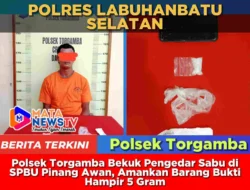 Polsek Torgamba Bekuk Pengedar Sabu di SPBU Pinang Awan, Amankan Barang Bukti Hampir 5 Gram