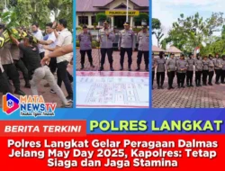 Polres Langkat Gelar Peragaan Dalmas Jelang May Day 2025, Kapolres: Tetap Siaga dan Jaga Stamina