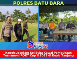 Kapolsubsektor Sei Suka Kawal Pembukaan Turnamen IPOKT Cup II 2025 di Kuala Tanjung