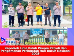 Kapolsek Lima Puluh Pimpin Patroli dan Pengamanan Peringatan Hari Buruh Nasional 2025