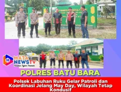 Polsek Labuhan Ruku Gelar Patroli dan Koordinasi Jelang May Day, Wilayah Tetap Kondusif