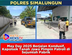 May Day 2025 Berjalan Kondusif, Kapolsek Tanah Jawa Pimpin Patroli di Sejumlah Pabrik