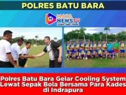 Polres Batu Bara Gelar Cooling System Lewat Sepak Bola Bersama Para Kades di Indrapura
