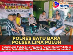 Polsek Lima Puluh Gelar Program “Jumat Curhat” di Desa Sumber Padi, Ajak Warga Wujudkan Kamtibmas Kondusif