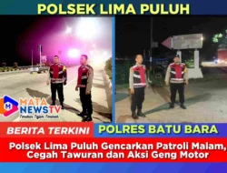 Polsek Lima Puluh Gencarkan Patroli Malam, Cegah Tawuran dan Aksi Geng Motor