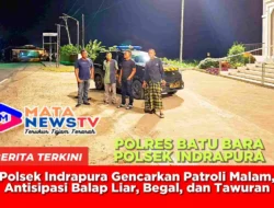 Polsek Indrapura Gencarkan Patroli Malam, Antisipasi Balap Liar, Begal, dan Tawuran