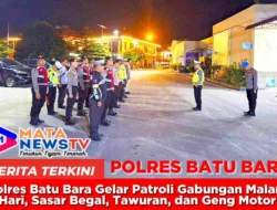 Polres Batu Bara Gelar Patroli Gabungan Malam Hari, Sasar Begal, Tawuran, dan Geng Motor
