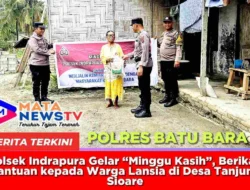 Polsek Indrapura Gelar “Minggu Kasih”, Berikan Bantuan kepada Warga Lansia di Desa Tanjung Sioare