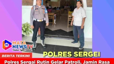 Polres Sergai Rutin Gelar Patroli, Jamin Rasa Aman Umat Kristiani Beribadah di Hari Minggu