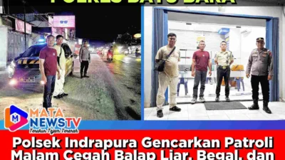 Polsek Indrapura Gencarkan Patroli Malam Cegah Balap Liar, Begal, dan Tawuran