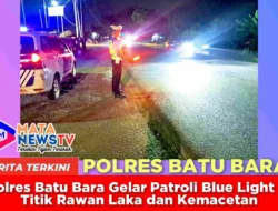 Polres Batu Bara Gelar Patroli Blue Light di Titik Rawan Laka dan Kemacetan