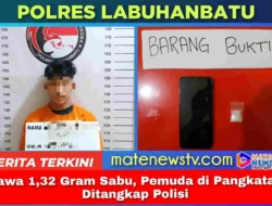 Bawa 1,32 Gram Sabu, Pemuda di Pangkatan Ditangkap Polisi